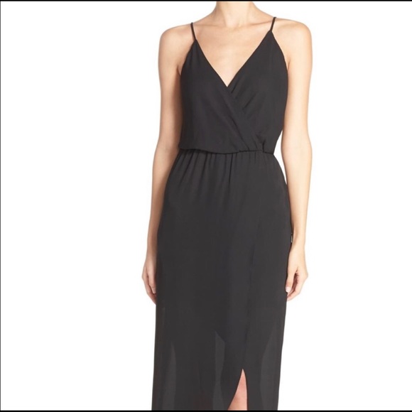 Nordstrom Charles Henry Surplice hi/low Maxi Dress - Picture 2 of 10